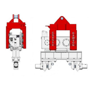 Vibrator med Caisson clamp-rørklo- Pipe Clamp
